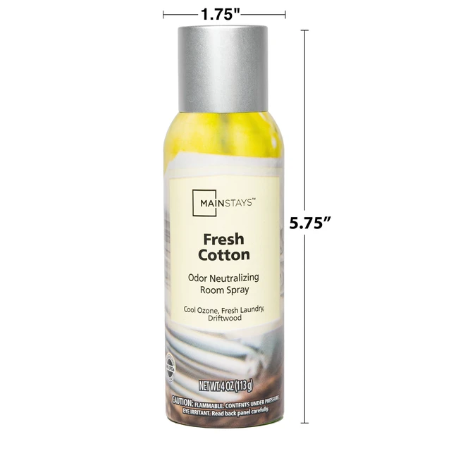 Alt view image 4 of 6 - Mainstays Odor Neutralizing Room Spray, Fresh Cotton, 4 fl oz