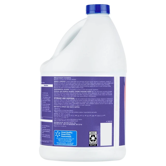 Alt view image 7 of 7 - Great Value Concentrated Liquid Bleach, 121 Fl Oz