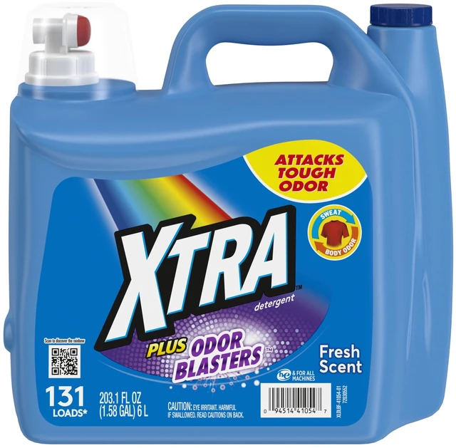 Main image of XTRA Laundry Detergent Liquid Plus Odor Blasters, 131 Loads, 203.1Fl Oz