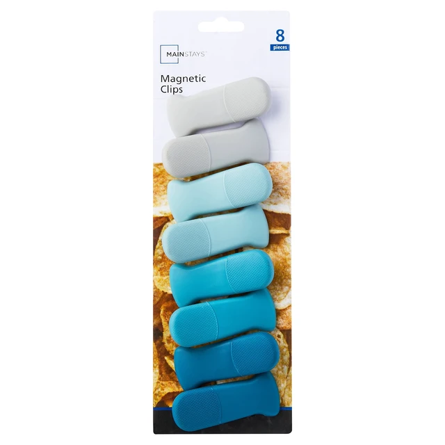 Alt view image 5 of 5 - Mainstays 8-Piece Magnetic Plastic Bag Clips Set, Multicolor