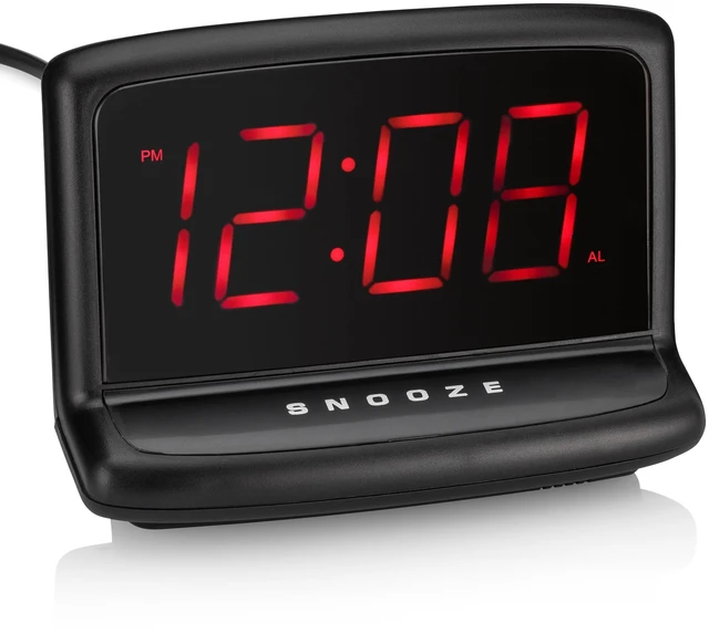 Main image of Mainstays 71035MS Black Digital Deep Sleep Alarm Clock with 1.4" LED Display
