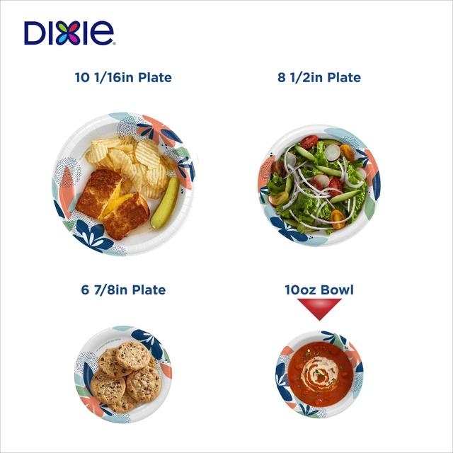 Alt view image 2 of 6 - Dixie Disposable Paper Bowls 10oz, Multi-Color, 70 Count