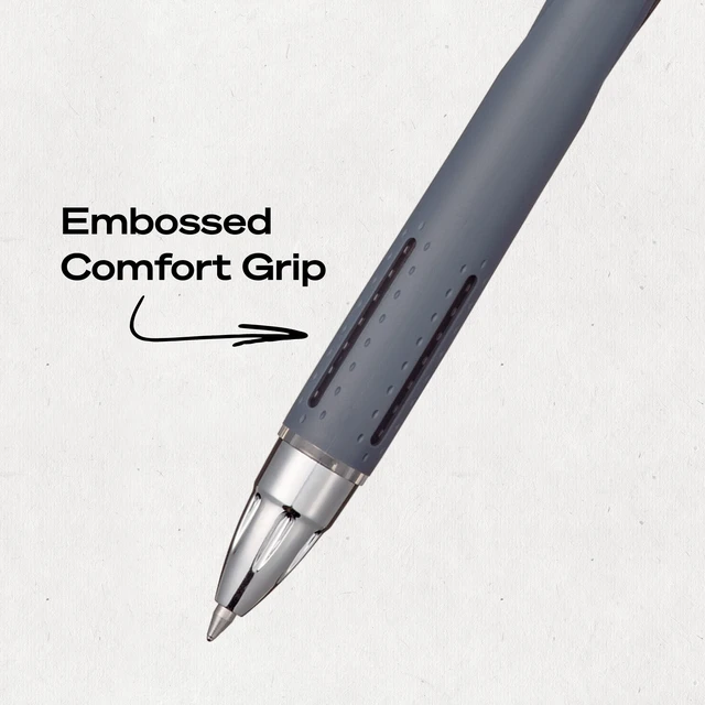 Alt view image 5 of 5 - Uniball Jetstream Retractable Ballpoint Pens, Fine Point 0.7mm, Black Ink, 4 Count