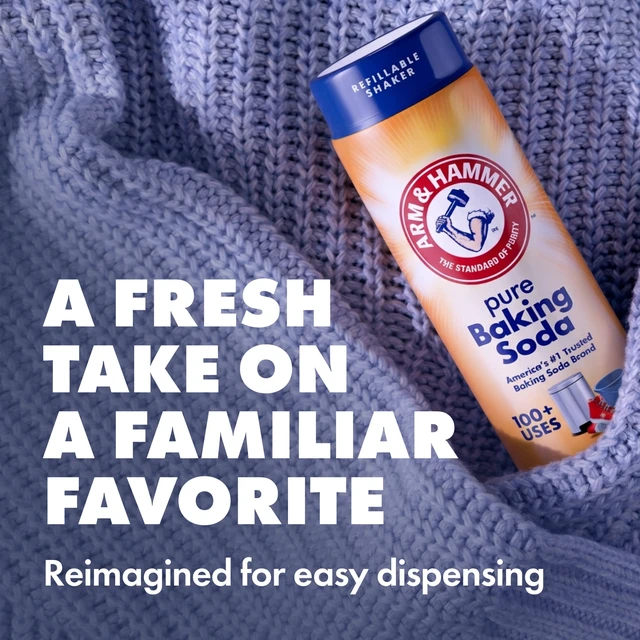 Alt view image 2 of 5 - Arm & Hammer Pure Baking Soda Shaker, 12 oz, Multi-Purpose Cleaning, Laundry & Deodorizing