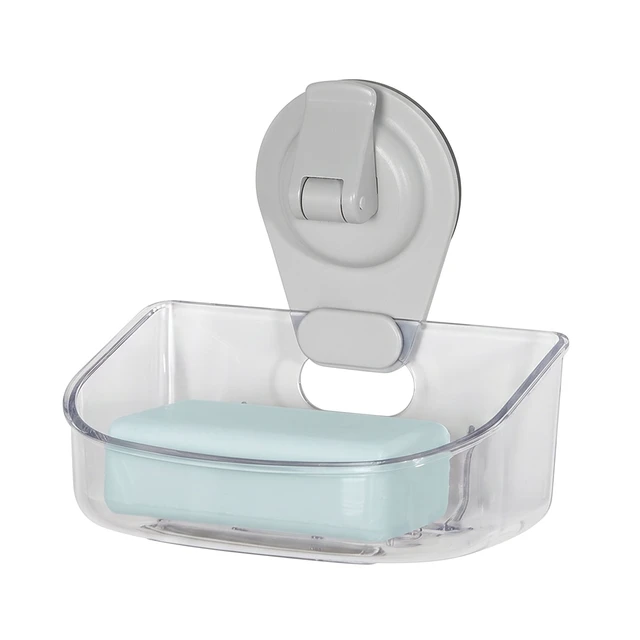 Alt view image 3 of 6 - Mainstays Wall-Mounted Suction Soap Dish, Easy to Install, No Tools Needed, Clear
