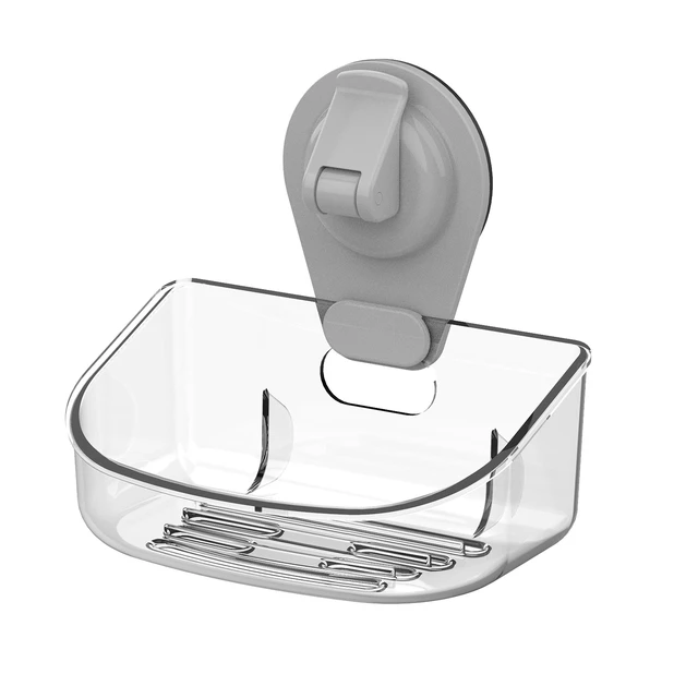 Alt view image 5 of 6 - Mainstays Wall-Mounted Suction Soap Dish, Easy to Install, No Tools Needed, Clear