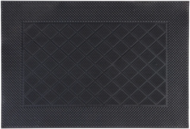Main image of Mainstays Flexible Rubber Pin Doormat, Black, 24in x 16in