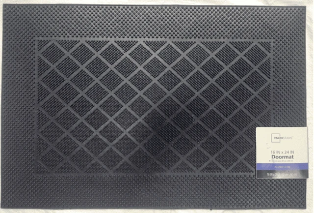 Alt view image 3 of 3 - Mainstays Flexible Rubber Pin Doormat, Black, 24in x 16in