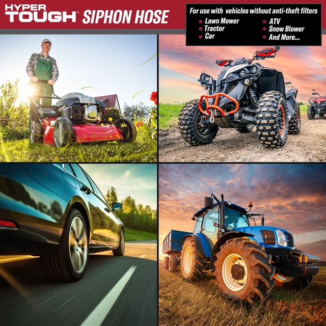 Alt view image 3 of 6 - Hyper Tough 36201WDI Manual Siphon Pump, Universal, 6ft Hose