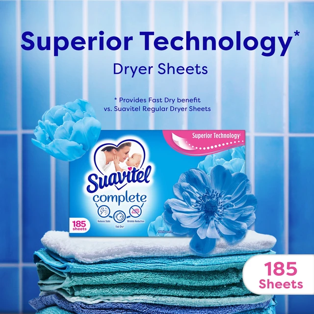 Alt view image 6 of 6 - Suavitel Complete Dryer Sheets Fabric Conditioner Field Flowers 185 Sheets