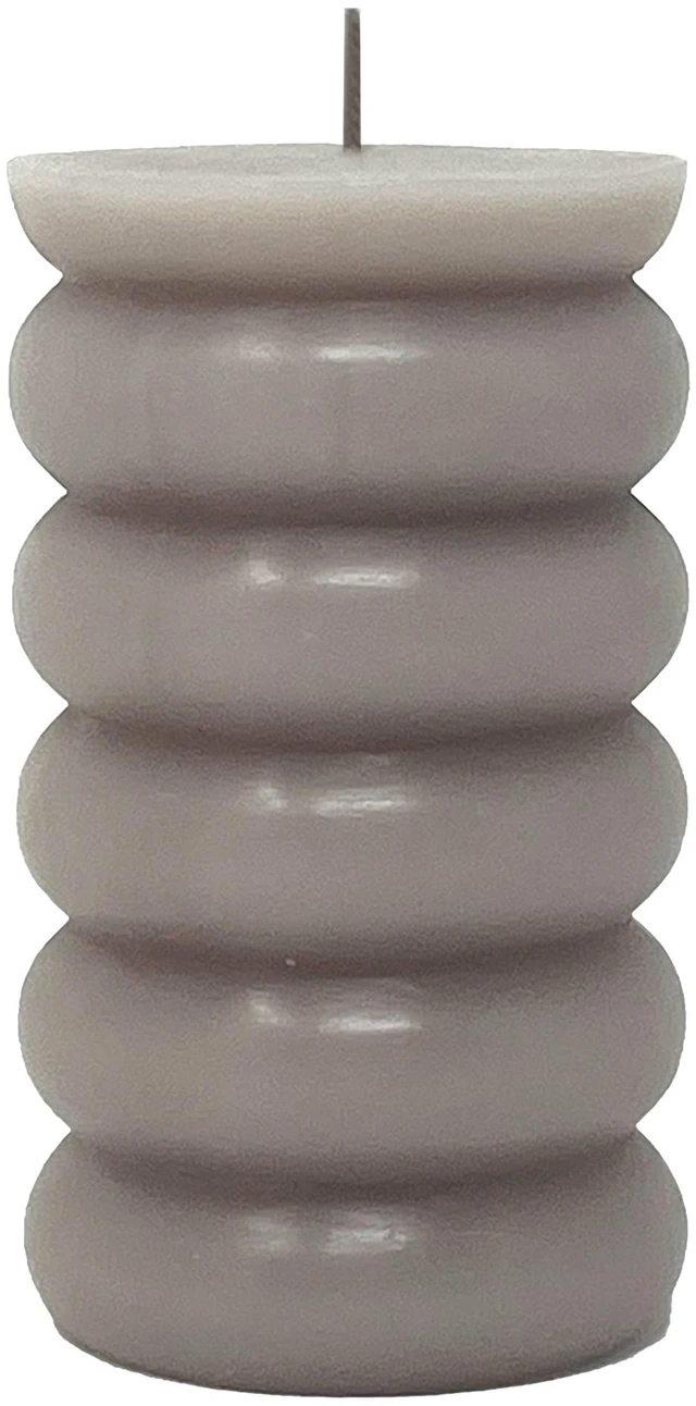 Main image of Mainstays Single Wick Bubble Pillar Candle, 3in x 5in, Unscented, Taupe
