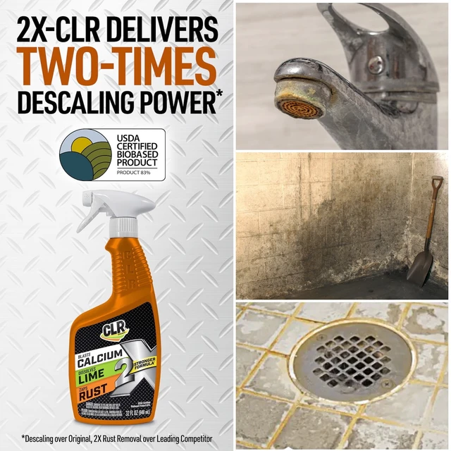 Alt view image 5 of 7 - CLR Brands 2X CLR Calcium Lime And Rust Remover Open Stock 32 fl oz Trigger