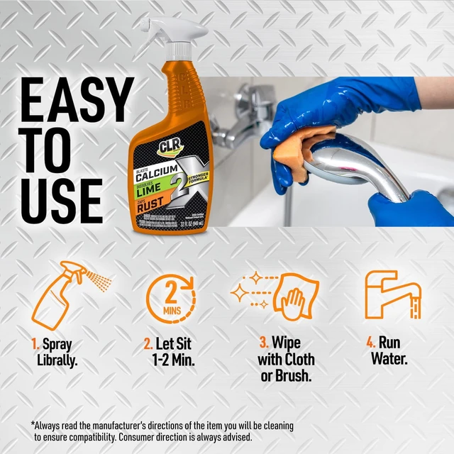 Alt view image 6 of 7 - CLR Brands 2X CLR Calcium Lime And Rust Remover Open Stock 32 fl oz Trigger