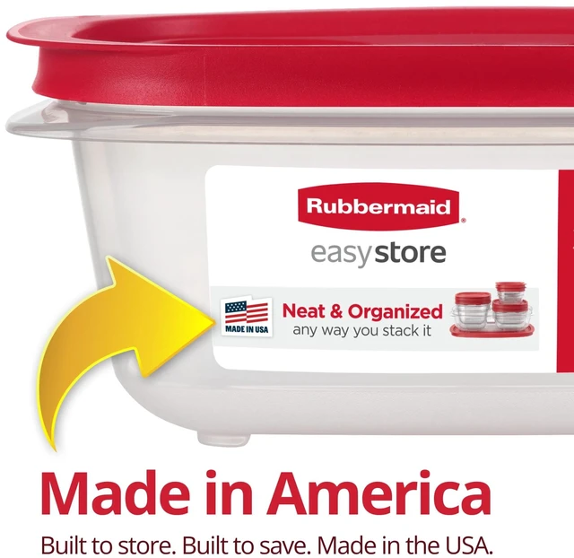 Alt view image 5 of 5 - Rubbermaid EasyStore Rectangle Food Storage Container, 5.26-Cup with Lids