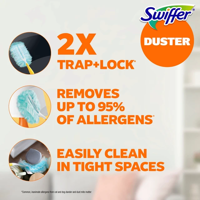 Alt view image 3 of 6 - Swiffer Dusters Cleaning Kit Unscented, Feather Duster Alternative, 1 Handle + 5 Refills
