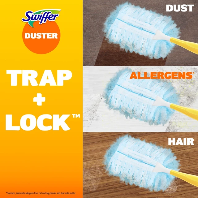 Alt view image 2 of 6 - Swiffer Dusters Cleaning Kit Unscented, Feather Duster Alternative, 1 Handle + 5 Refills