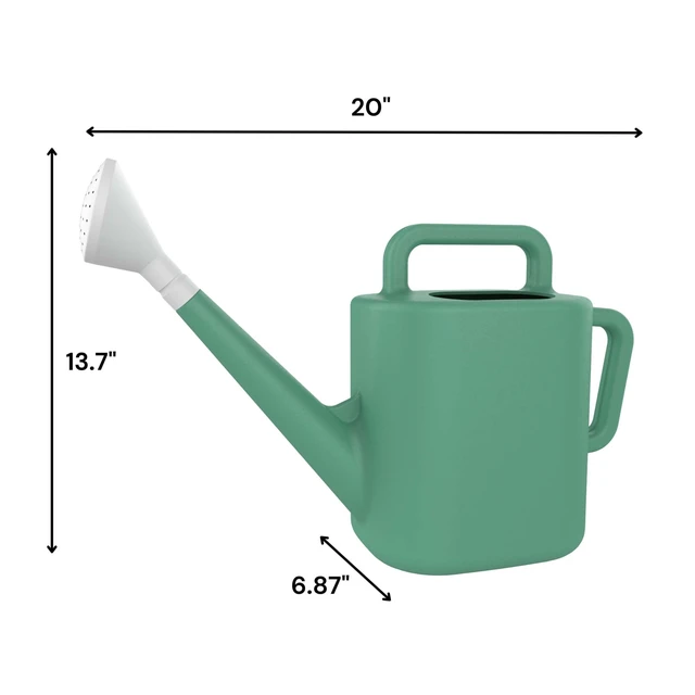 Alt view image 2 of 5 - Expert Gardener 2gal Resin Watering Can, Green Lily