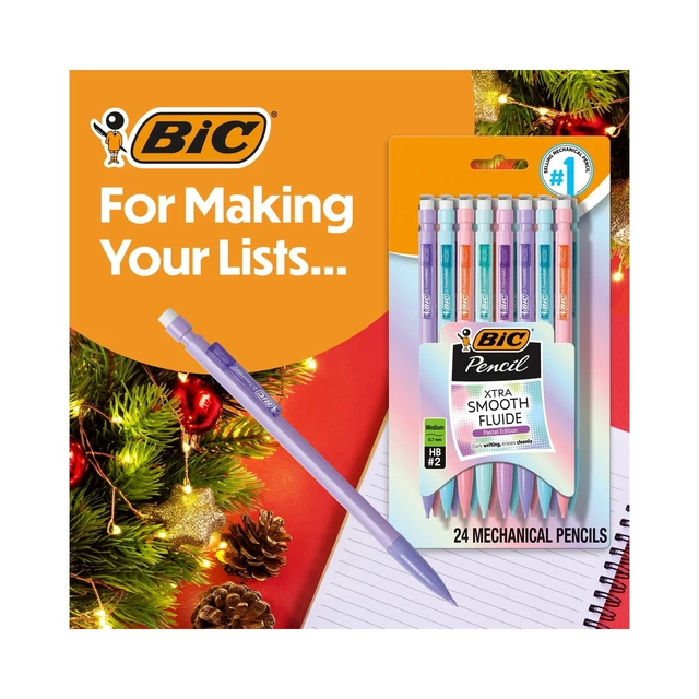 Alt view image 2 of 6 - BIC Xtra Smooth Pastel Mechanical Pencils, 0.7mm, 24 Count