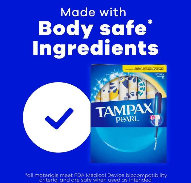Alt view image 4 of 6 - Tampax Pearl Tampons with LeakGuard Braid, Ultra Absorbency, 18 Count