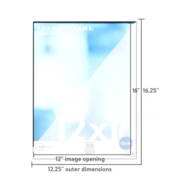 Alt view image 2 of 5 - Mainstays 12x16 Front-Loading Picture Frame, Black, Set of 3