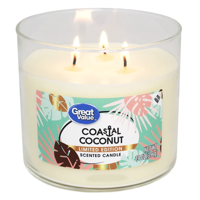 Alt view image 6 of 7 - Great Value Coastal Coconut Candle, Limited Edition, 14OZ