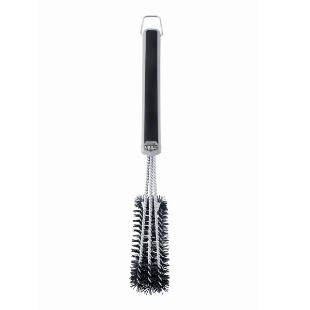 Alt view image 6 of 7 - Expert Grill Stainless Steel and Nylon 3-Head Grill Brush, Gray