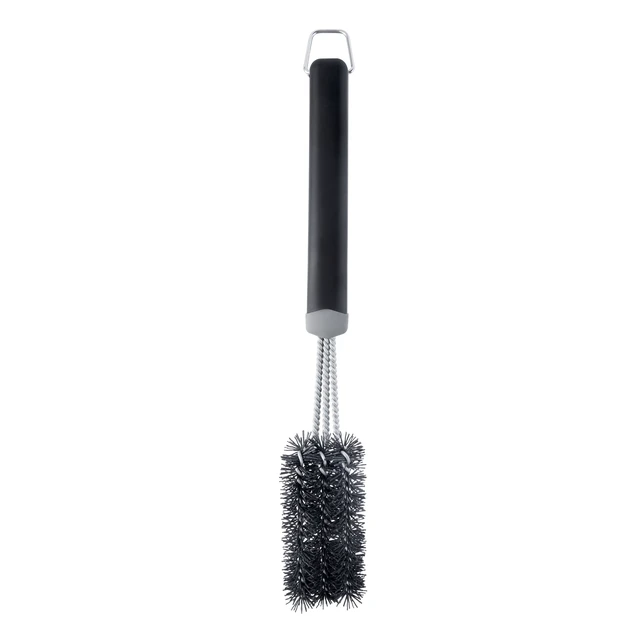 Alt view image 7 of 7 - Expert Grill Stainless Steel and Nylon 3-Head Grill Brush, Gray