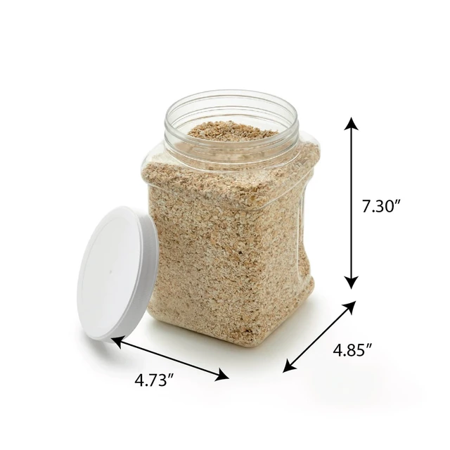 Alt view image 2 of 6 - Mainstays 2 qt Clear Plastic Food Storage Canister with White Twist-Top Lid, 2 Pack
