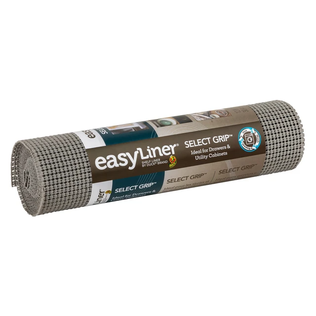 Alt view image 4 of 5 - EasyLiner Select Grip Shelf Liner, 12in x 10ft Roll, Light Gray