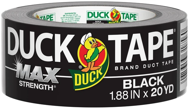 Alt view image 5 of 5 - Duck Max Strength Duct Tape, 1.88in x 20yd, Black