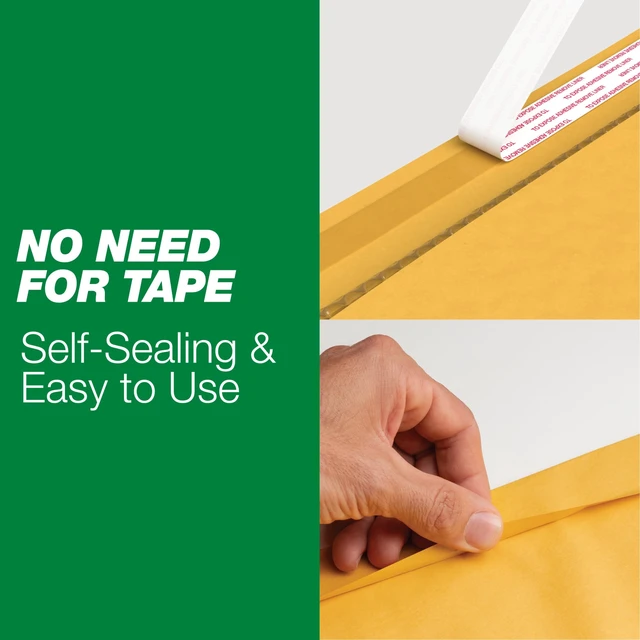 Alt view image 3 of 5 - Duck Self-Seal Kraft Bubble Mailer #0, 6" x 9", Solid Manila, 12 Pack