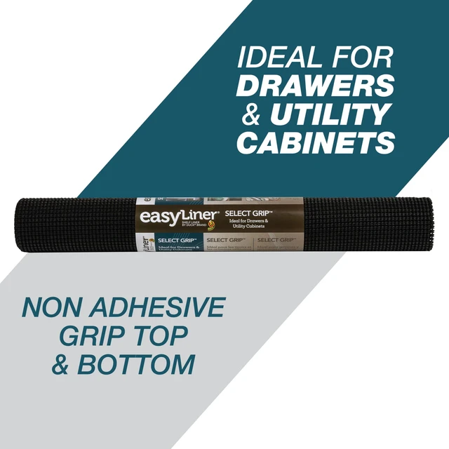 Main image of 20" x 6' Black EasyLiner Select Grip Shelf Liner Roll