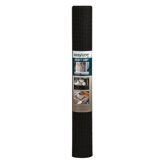 Alt view image 2 of 5 - 20" x 6' Black EasyLiner Select Grip Shelf Liner Roll