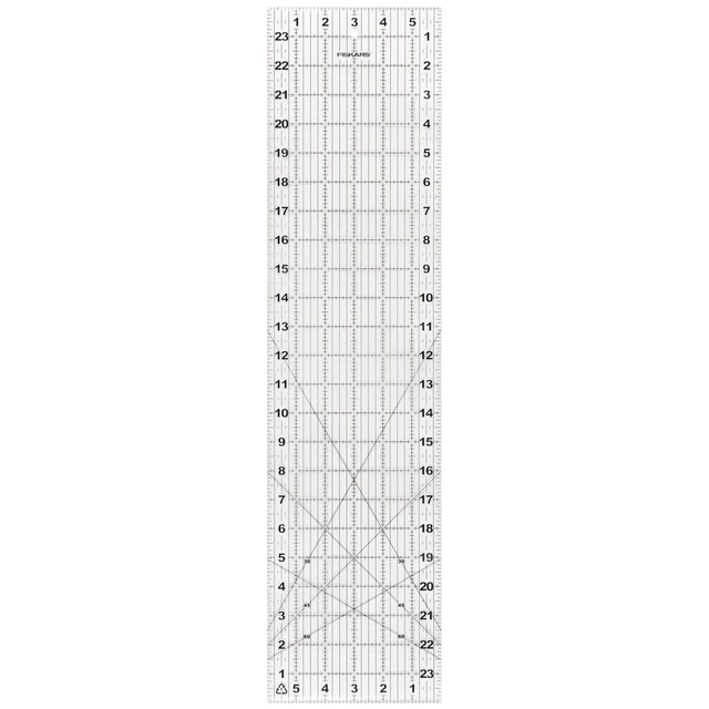 Alt view image 2 of 6 - Fiskars 6In x 24In Sewing Ruler & Measuring Tool, Clear, Single Piece