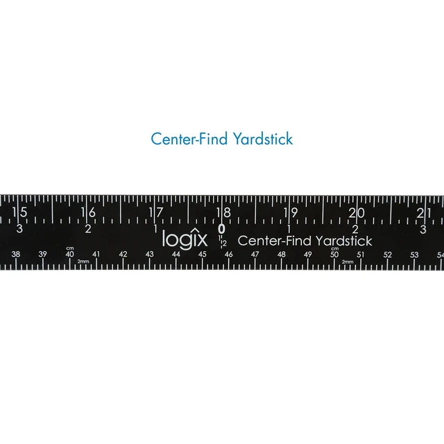 Alt view image 2 of 6 - Logix 36inch Zero Read Aluminum Ruler with Hang Hole, Black