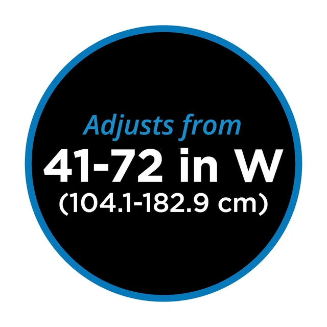 Alt view image 3 of 6 - Mainstays Adjustable Wall-Mount Metal Shower Curtain Rod, 41" - 72", Nickel, Need to Drill