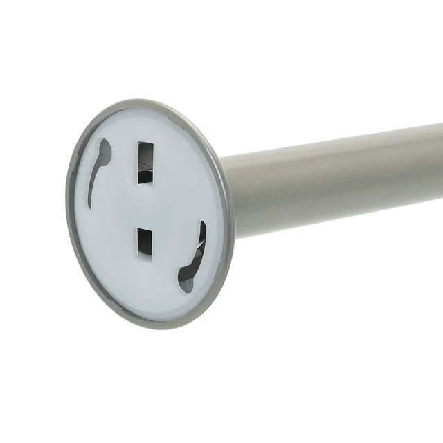 Alt view image 6 of 6 - Mainstays Adjustable Wall-Mount Metal Shower Curtain Rod, 41" - 72", Nickel, Need to Drill
