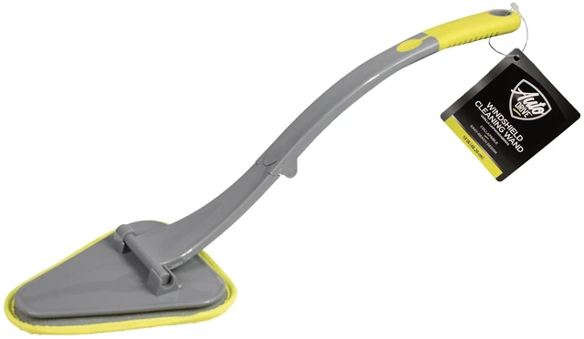 Main image of Auto Drive Microfiber Windshield Cleaner Tool with Foldable 19in Handle, Yellow