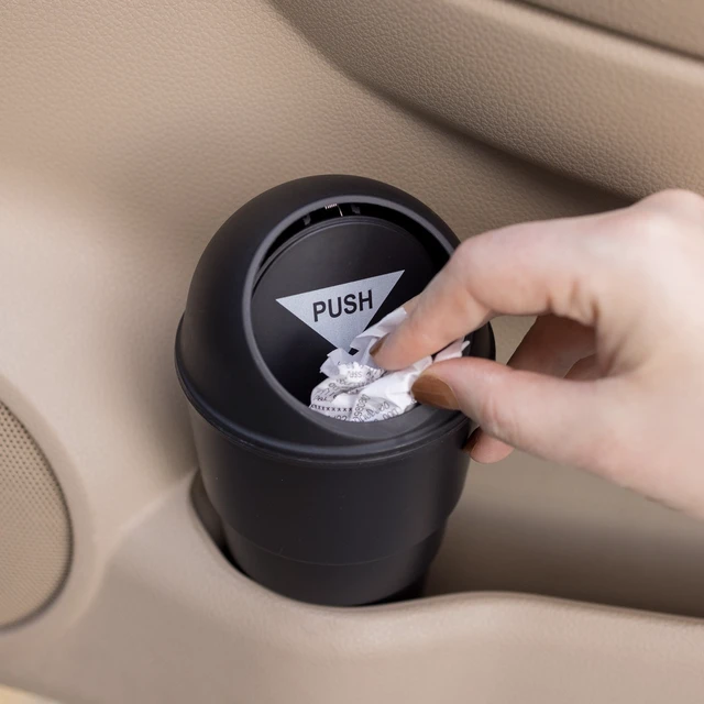 Alt view image 4 of 6 - Auto Drive Universal Cup Holder Car Trash Can for Car, Truck, Van, SUV, Black