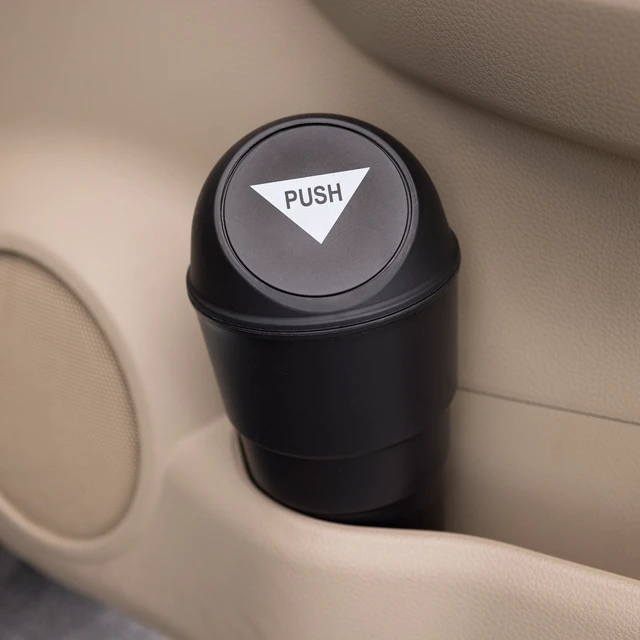 Alt view image 2 of 6 - Auto Drive Universal Cup Holder Car Trash Can for Car, Truck, Van, SUV, Black