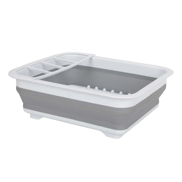 Alt view image 4 of 6 - Auto-Drive RV Collapsible Dish Drainer with Built-in Utensil Organizer, Thermoplastic Rubber