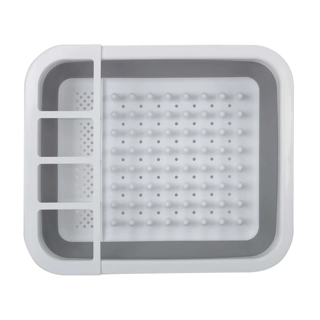 Alt view image 2 of 6 - Auto-Drive RV Collapsible Dish Drainer with Built-in Utensil Organizer, Thermoplastic Rubber