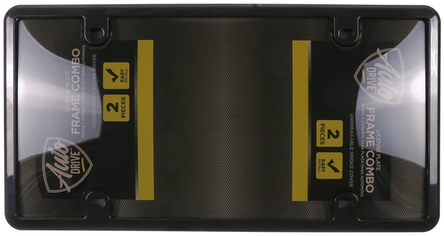 Alt view image 2 of 6 - Auto Drive Universal Black Smoke License Plate Frame and Cover