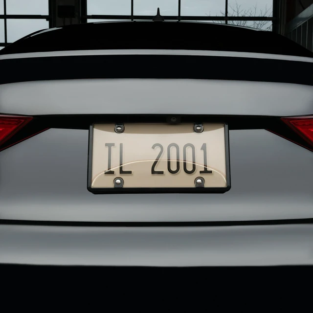 Alt view image 6 of 6 - Auto Drive Universal Black Smoke License Plate Frame and Cover