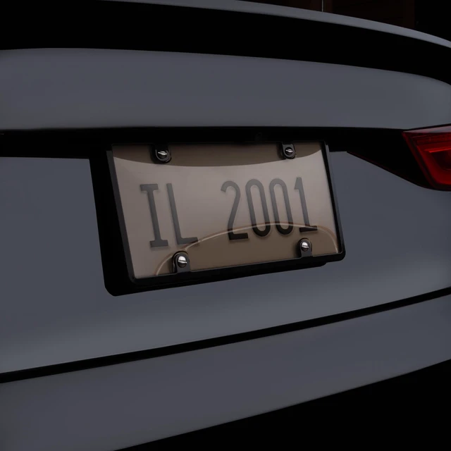 Alt view image 4 of 6 - Auto Drive Universal Black Smoke License Plate Frame and Cover