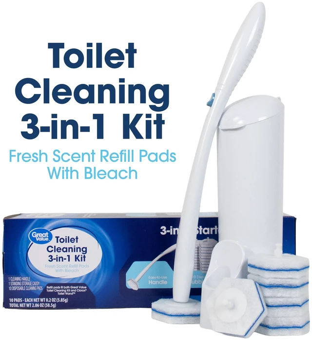 Main image of 3-in-1 Toilet Cleaning Starter Kit by Great Value