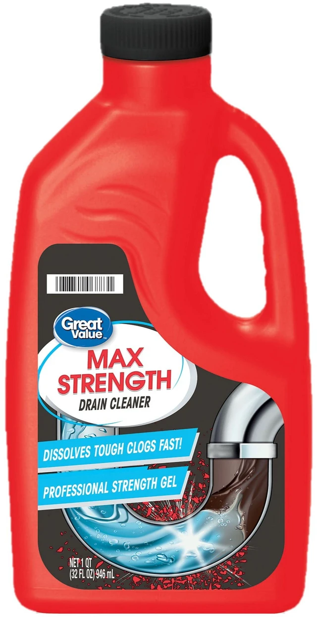 Main image of Max Strength Drain Cleaner 32 fl oz Great Value