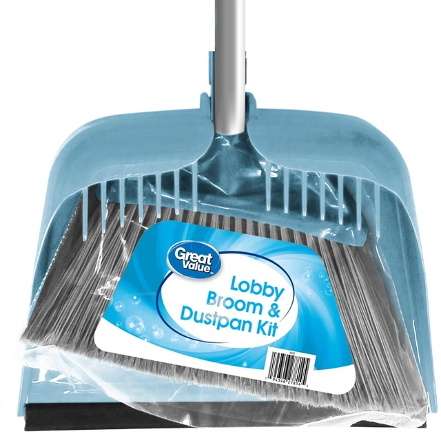 Main image of Great Value Lobby Broom and Dustpan Set, 2.75in x 11.8in x 41in