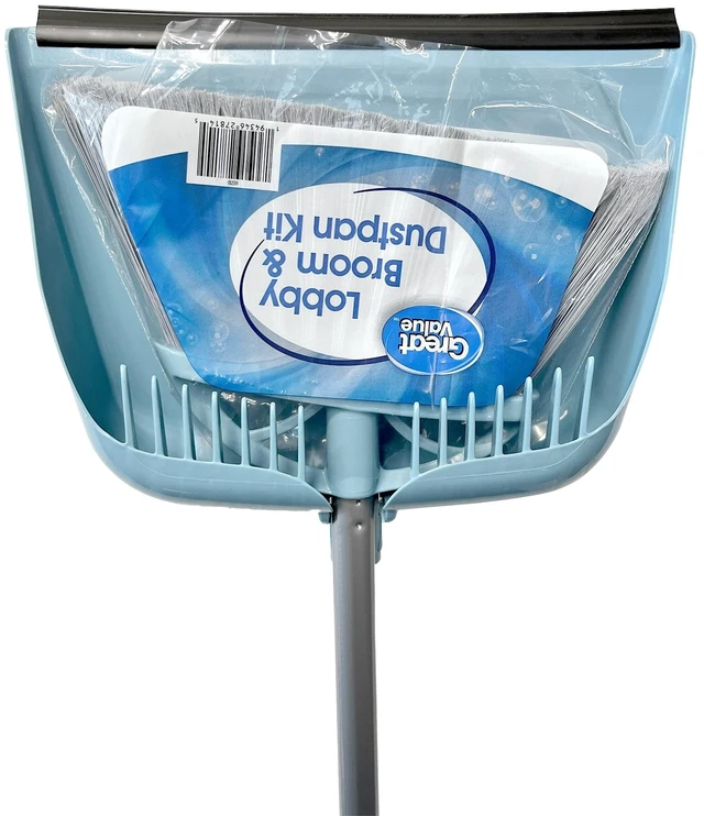 Alt view image 2 of 6 - Great Value Lobby Broom and Dustpan Set, 2.75in x 11.8in x 41in