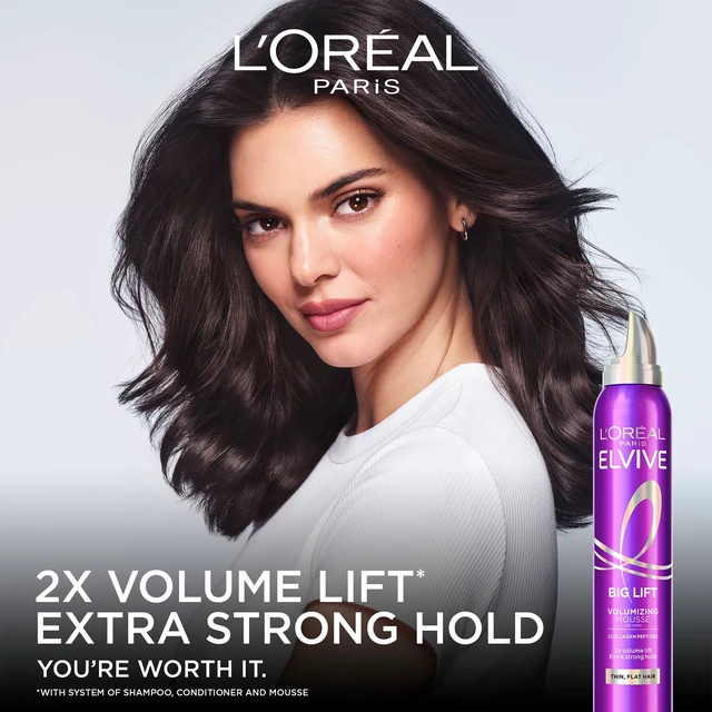 Alt view image 4 of 5 - L'Oreal Paris Elvive Collagen Peptide plus Lifter Big Lift Volumizing Mousse, 6fl oz